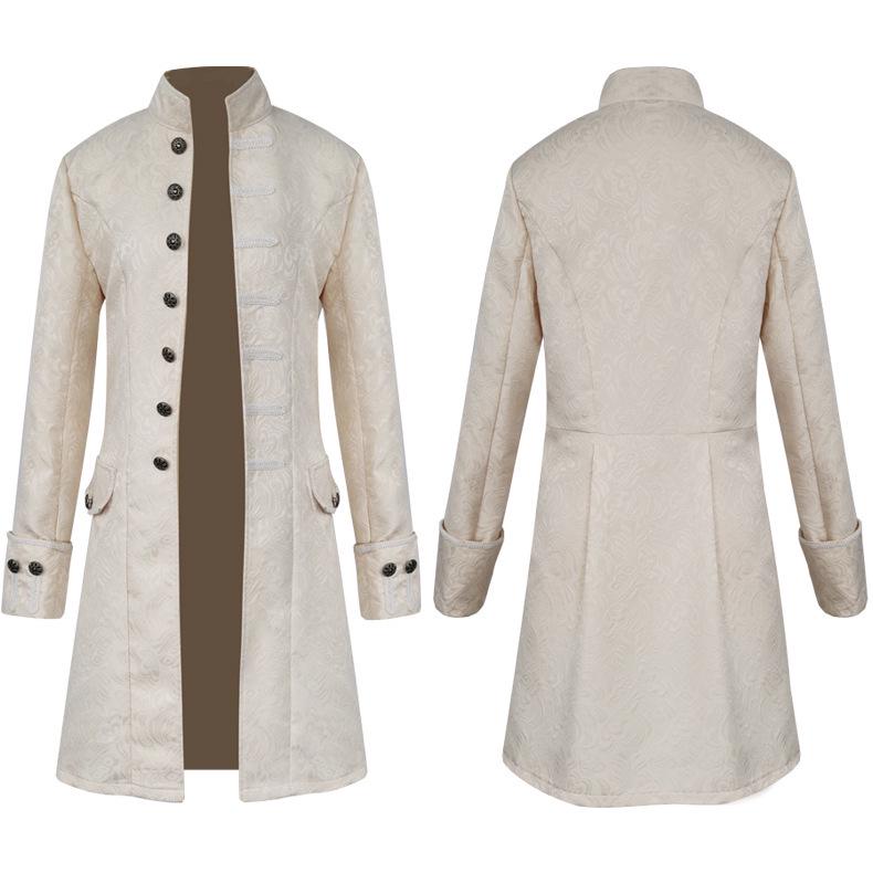 Halloween Herenjas Amazon Steampunk Vintage Opstaande Kraag Jas