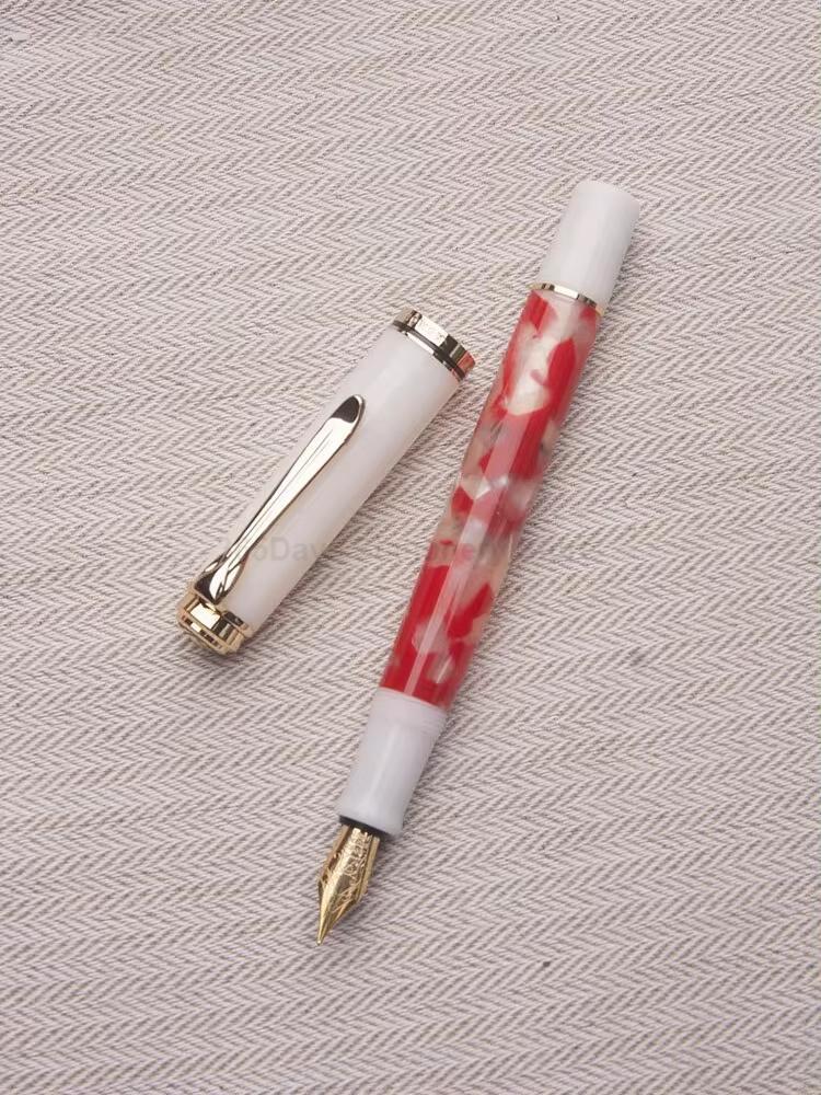 Pluma Estilográfica ADMOK J400 de Pistón Acrílico Schmidt Suave Plumín #5 EF/F/M Plumas de Tinta de Escritura de Oficina de Negocios de Gama Alta Papelería Escolar