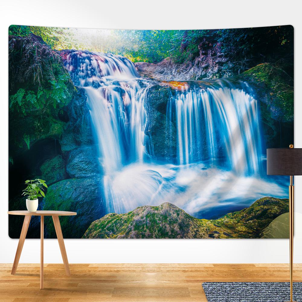 

Тихий лес, озеро, вода, печать, гобелен, домашняя гостиная, спальня, украшение на стену, фон, тканевый гобелен 100x75cm