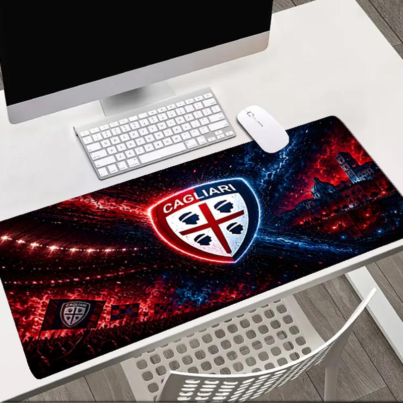 Cagliari Football Club Crest   Mouse pad Office Desk Mat, Gaming Mouse Pad Mousepad, keyboard pad,Heavy-Duty Non-Slip Rubber Backing, Gift