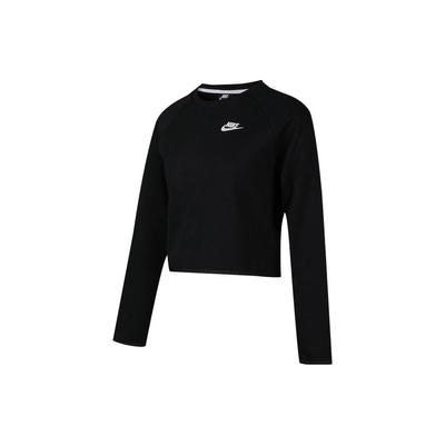 Abbigliamento sportivo Felpa cropped girocollo Tech Fleece Donna Top Nero BV3452-010