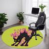1pc Cat Artwork Office Round Area Rug,  Mat Suitable For Office, Under Office Chairs Bedroom Living Room Home Decor, Room Deco