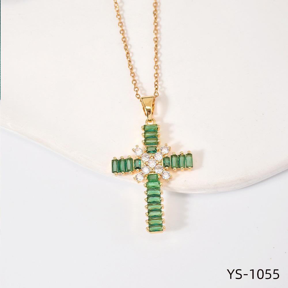 Fashion Trendy Titanium Steel Cross Necklace Women Luxury Versatile Accessory