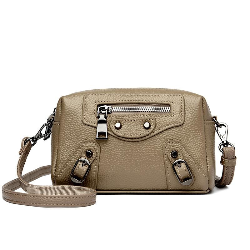 Leather women's bag new fashion shoulder bag women's high-end camera bag crossbody first-layer cowhide bag