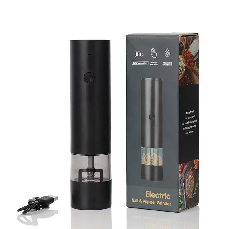 Electric Salt and Pepper Grinder Set - Rechargeable Automatic Salt and Pepper Grinder, Larger Hopper for Cooking, Home Gifts