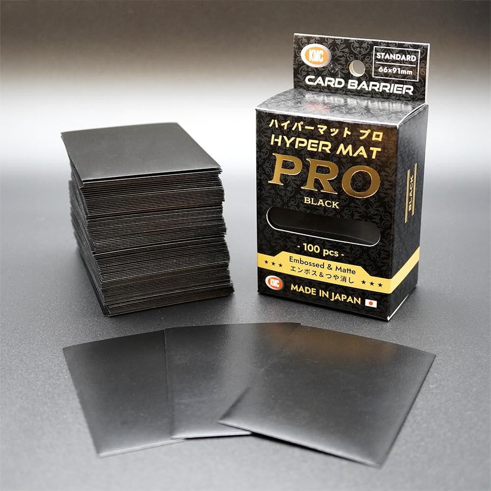 KMC Card Barrier Hyper Matte Pro Black 100 Sleeves Trading Card Protector