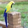 Feathered Parrot Figurine Handmade Artificial Decoration Colorful for Party, Garden, Patio a