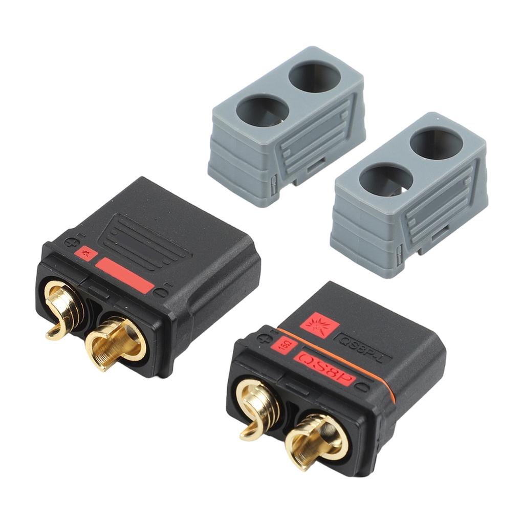 Connector For Outdoor Power Supplies Gold-plated Contact 500V QS8P-L Connector 8 12AWG Compatible PA Nylon Shell