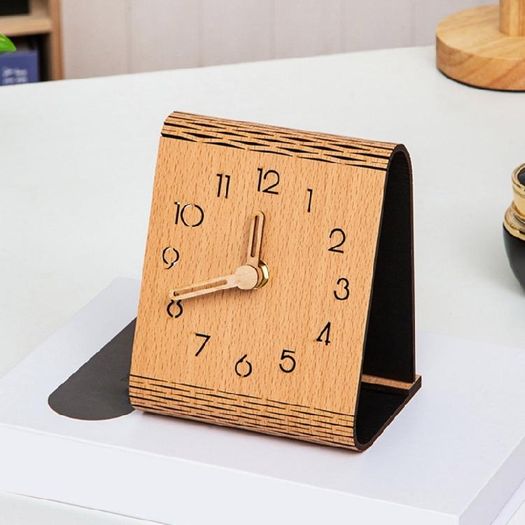Battery Operated Desk Clocks Silents No Ticking Analog Small Clock Decorative Tabletop Clock for Bedside Bedroom Kitchen