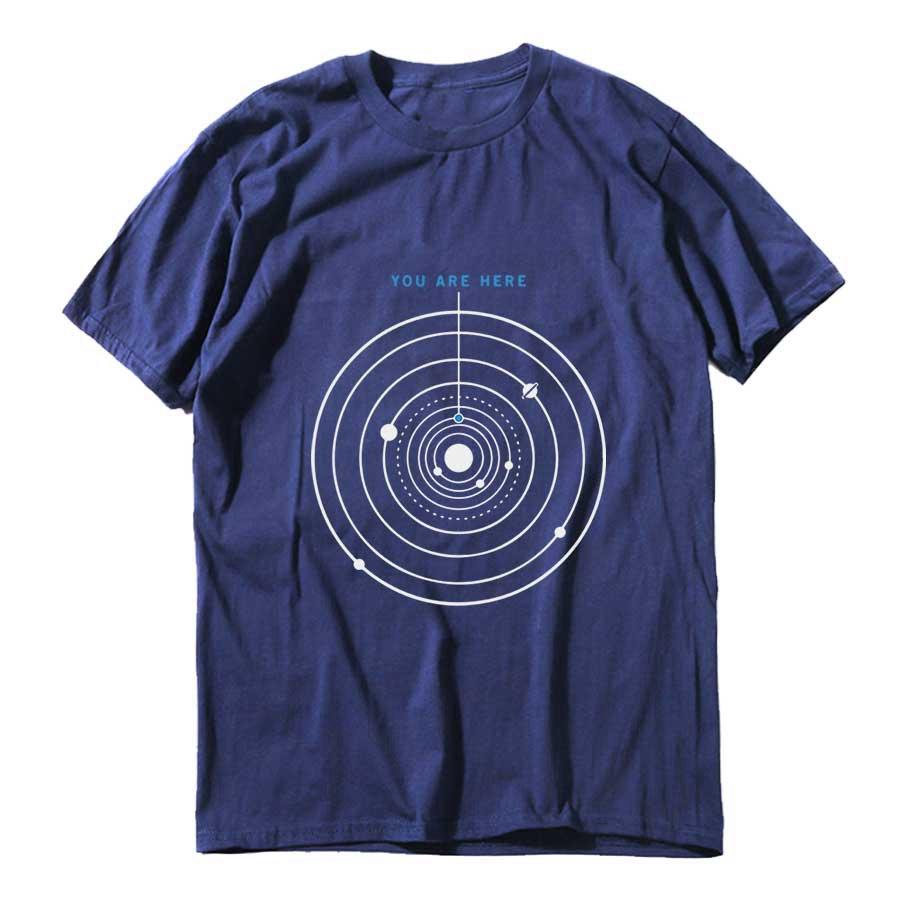 

COOLMIND 100% Cotton Short Sleeve You Are Here Print Men T Shirt Casual Summer Loost Men Tshirt o-neck t-shirt Men Tee Shirts 4XL