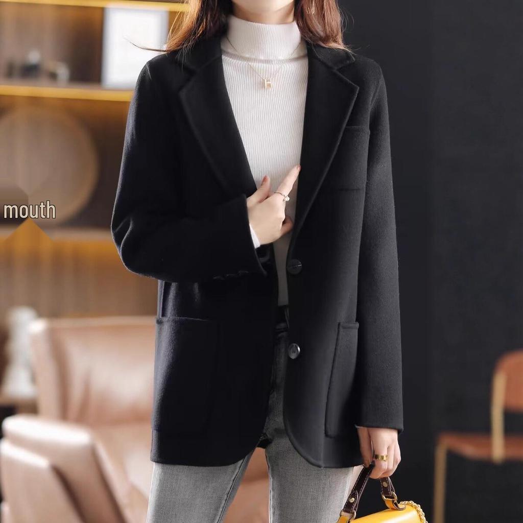 New Korean Style Women's Woolen Coat - Petite, Slimming Autumn/Winter Fashion