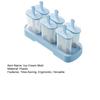6Pcs Ice Cream Mold Plastic Popsicle Maker for Homemade Fruit Ice Cream Yogurt Popsicles Chocolate Pudding Molds for Children