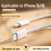 Braided 120W Fast Charging Dual USB-C Cable for Apple 15/16 & Huawei Laptops 6A