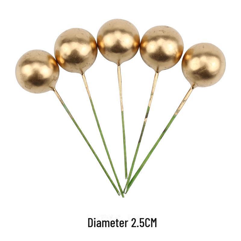 

Украшения для торта «Шар желаний» из матового золота и серебра — набор из 5 штук