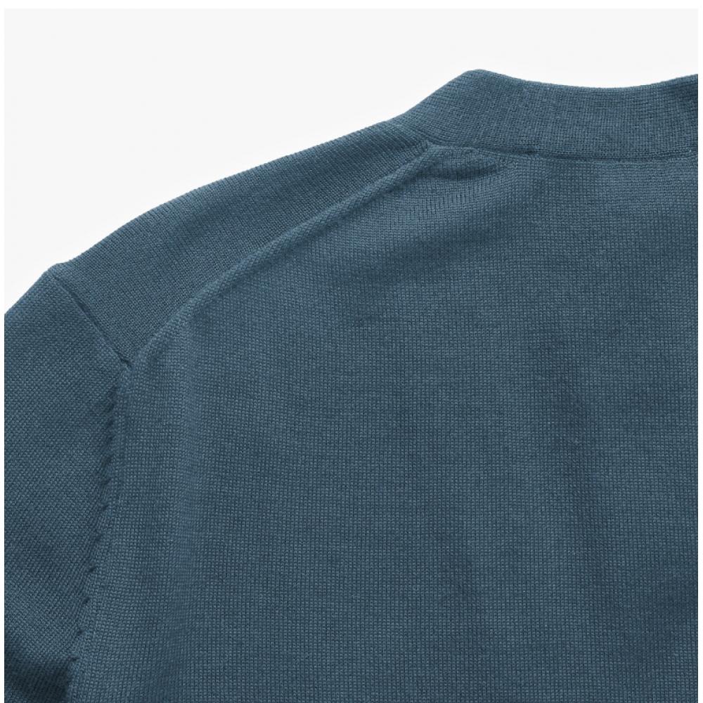 MaiSon KitSune Bold Fox Head Patch V Neck Men S Cardigan Mm00509kt1036