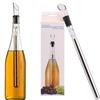 Wine Chiller Stick Stainless Steel Wine Bottle Cooler with Aerator and Pourer Rapid Bottle Chilling Rod for Cooling & Aerating