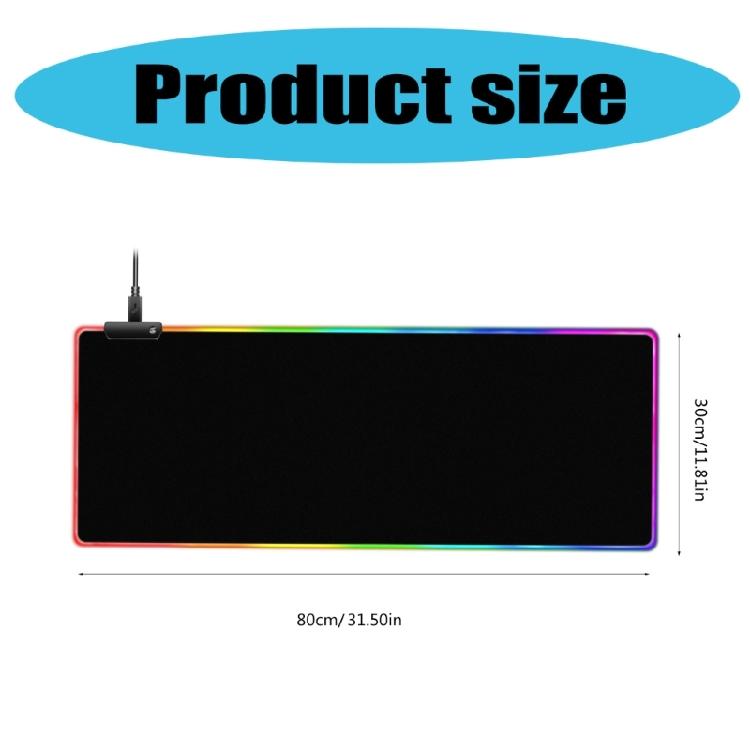 LED Gaming Mouse Pad Large Glowing LED Mousepad Antislip Rubber Base Computer Keyboard Desk Mouse Mat for Gaming