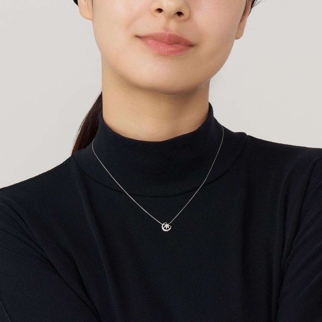 Vendome Aoyama Platinum Diamond Necklace APVN214343DI [Official]