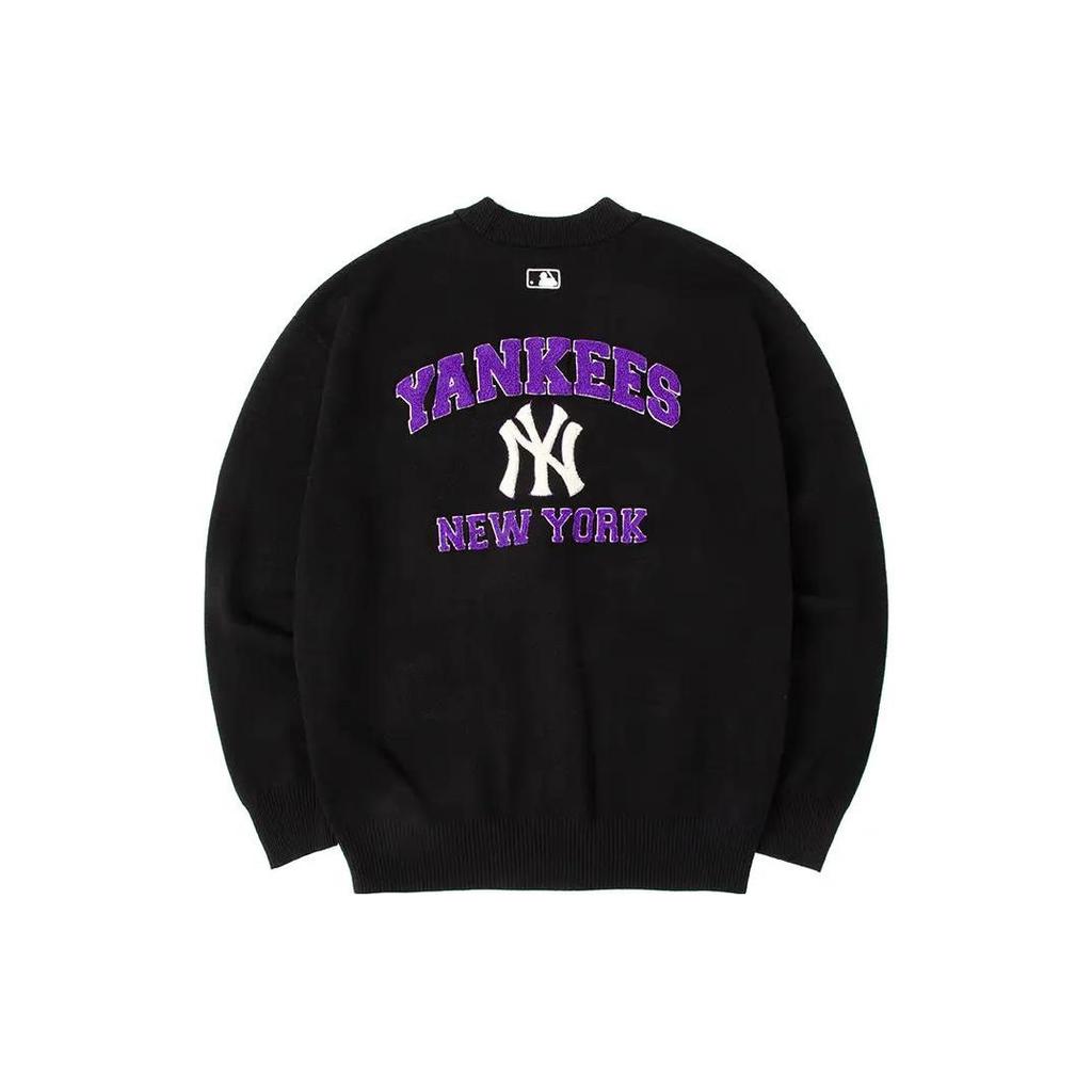 MLB Varsity Series New York Yankees Buchstabenmuster Langarm Strickoberteil Unisex Oberteile Schwarz 3AKCV0234-50BKS