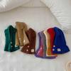 Koreanische Nette Bär Ohr Baby Mit Kapuze Hut Winter Warme Gestrickte Ohr Schutz Balaclava Cap Für Kinder Mädchen Jungen Ein Stück schal Kappe