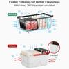 Pack of 5 Stackable Freezer Baskets Freezer Organizing Case Freezer Containers Metal Texture Suitable for Refrigerator