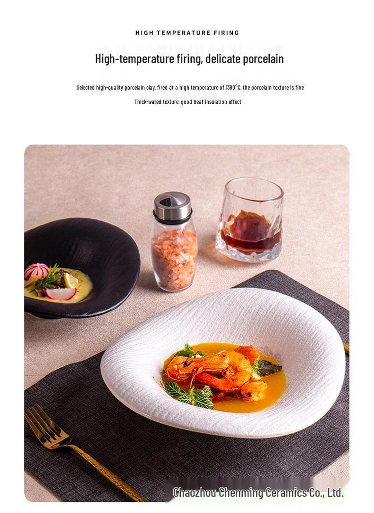 Premium Ceramic Plate - Thickened, High Appearance, Underglaze, Heat Resistant Tableware