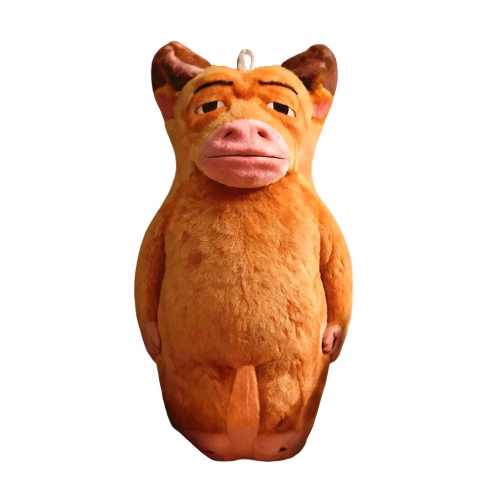 Abstract Mama Cow Plush Doll Keychain with Sound When for Backpack Charm