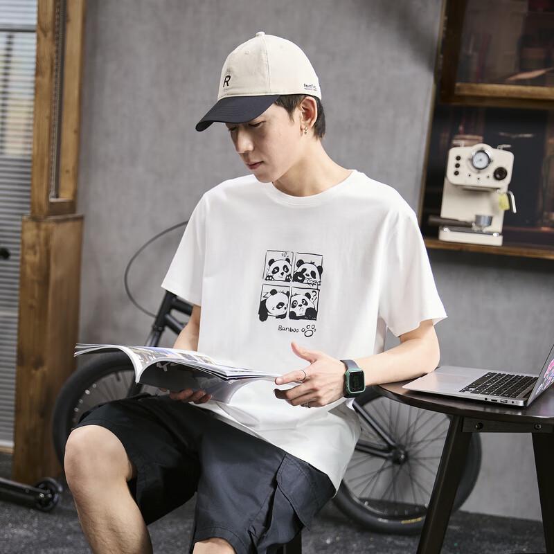 TonLion Men's Panda Graphic T-Shirt