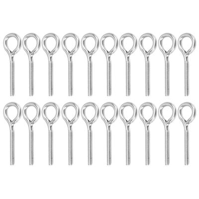 20pcs M4 Eye Bolt Stainless Steel Ring Bolts Machine Welded Closed Screw Rod Eye Screw Bolts