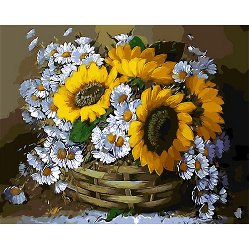 5D DIY Diamond Painting Flowers In Oil Painting Diamond Embroidery Cross Stitch Kit Full Rhinestone Mosaic Home Decor
