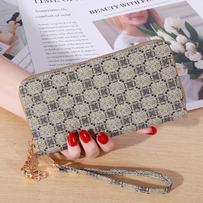 Woman Large Capacity Long Wallet Clutch Bag PU Leather Zipper Purse Card Bag Casual Multifunctional Phone Pouch Coin Purse Female