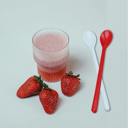 Goeielewe Mixing Spoon, Melamine Long Espresso Spoon, Colorful Latte Spoon, Dessert Ice Cream Spoon, Cocktail Stirring Spoon for Coffee Desserts, 8.8