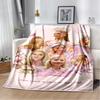 3D Glinda Musical Movie Wicked Cartoon Soft Plush Blanket,Flannel Blanket Throw Blanket for Living Room Bedroom Bed Sofa Cover