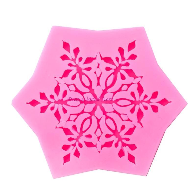Cake Chocolate Border Mold Snowflake/Heart Shaped Mold Coffee Cup Mat Mold DIY HX6C Snowflake