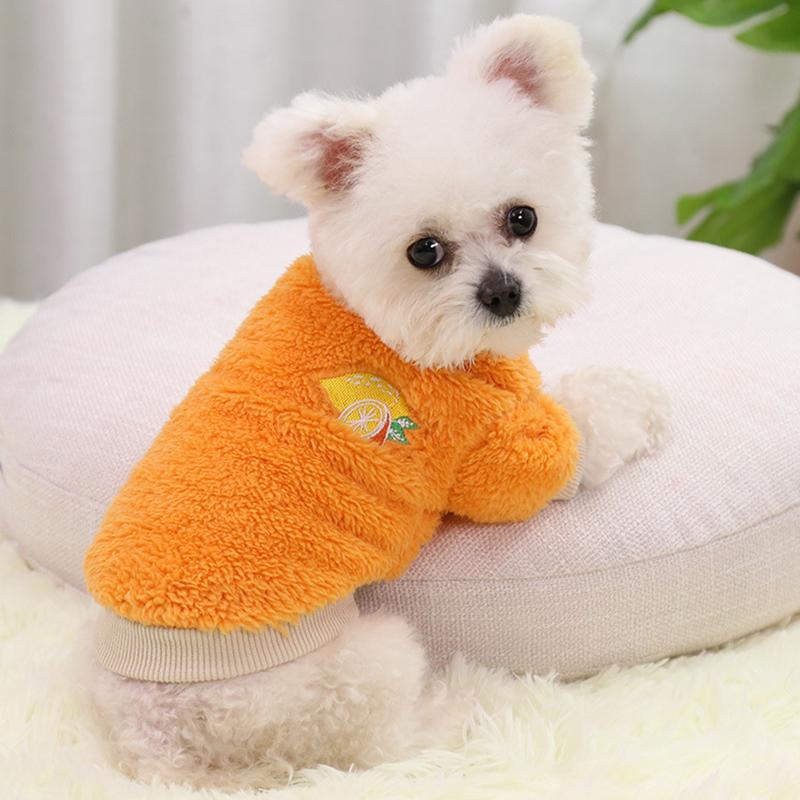 Pet Winter Warm Dog Sweater Thickened Soft Cotton Coat Velvet Vest Clothes Warm and Comfortable Small and Medium sized Dog Pet C