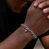 Retro Silver Color Stainless Steel Double-layer Bracelet for Men, Hip Hop Punk Style Star Charm Bracelets, Fashion Cool Jewelry