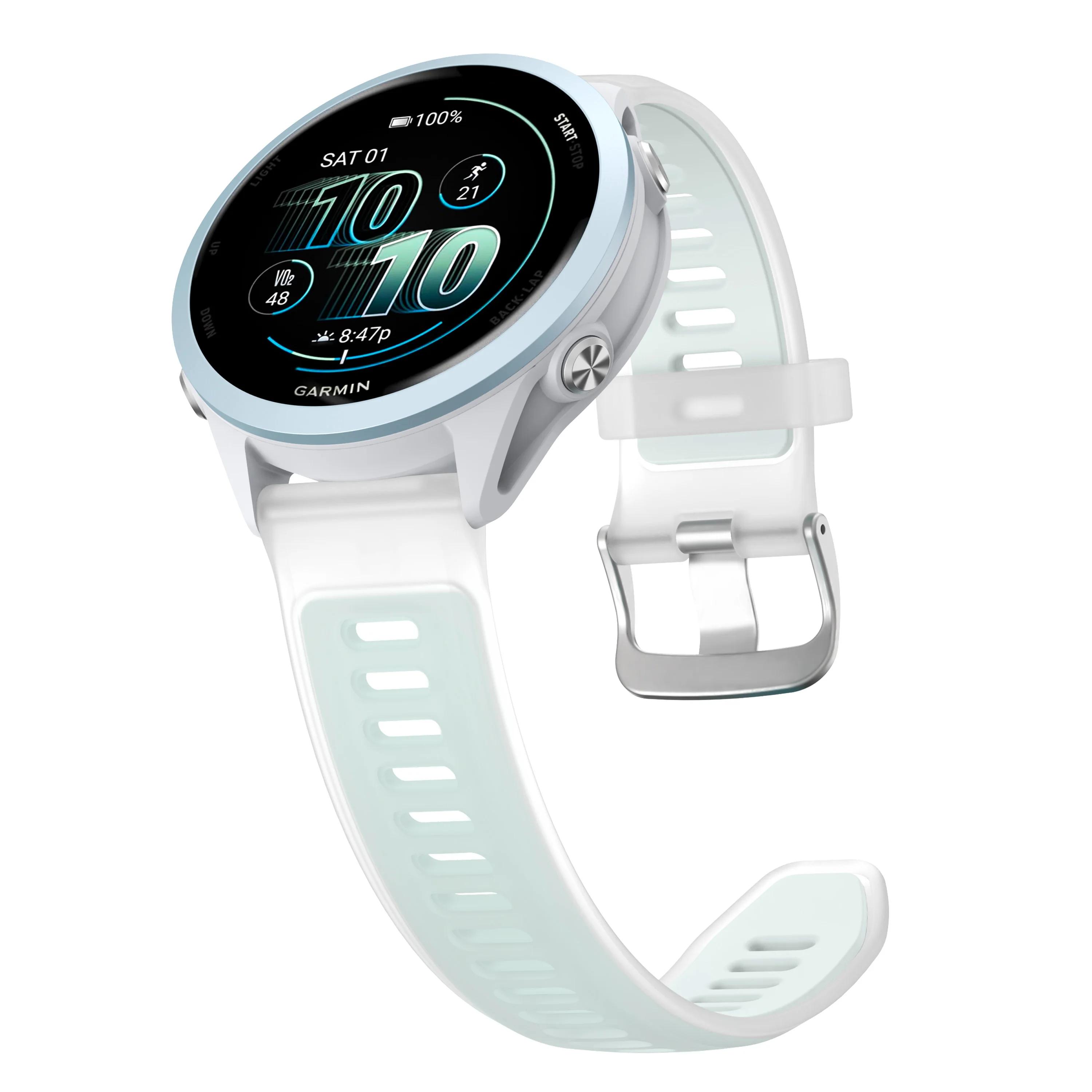 

18мм 20мм 22мм Напівпрозорий двоколірний силіконовий ремінець для Garmin Forerunner 570 265 255 165 265S Vivoactive 6 5 4 4S Venu 3S 3 Ремінець 18mm білий
