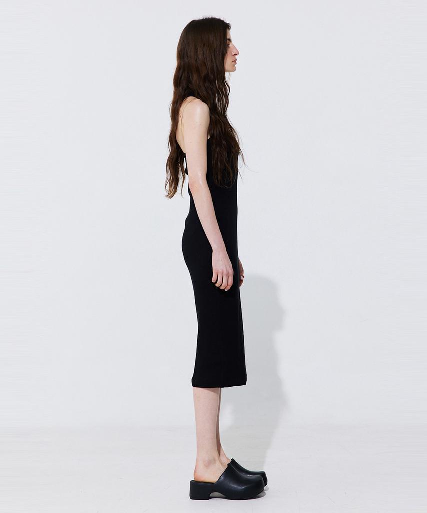 WNDERKAMMER Back Cut-Out Sleeveless Dress_Black