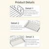 Stainless Steel Plate Draining Rack Space Saving Dish Storage Rack  Kitchen