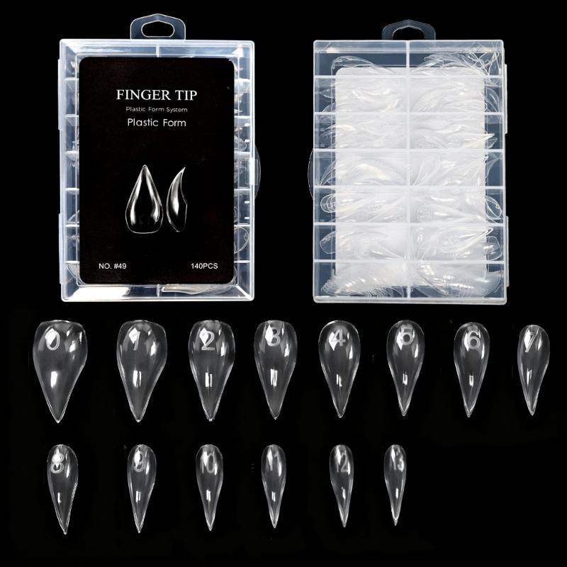 Professional Nail Double Forms ABS Crystal Tip For Quick Length Extension Durability At Home Salon Manicure Nail Mold