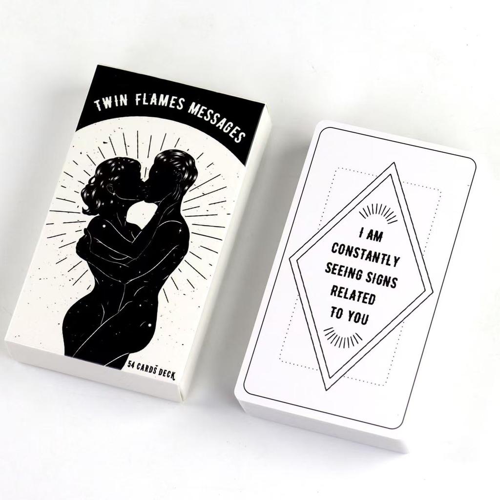 10.3*6cm Twin Flame Messages Oracle Cards Soulmate Deck for Psychic Love & Relationship Readings 54 Pcs Cards