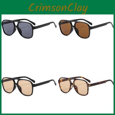 Pilot Stijl Oversized Zonnebril Voor Mannen Vrouwen Uv400 Bescherming Rond Montuur Mode Accessoires