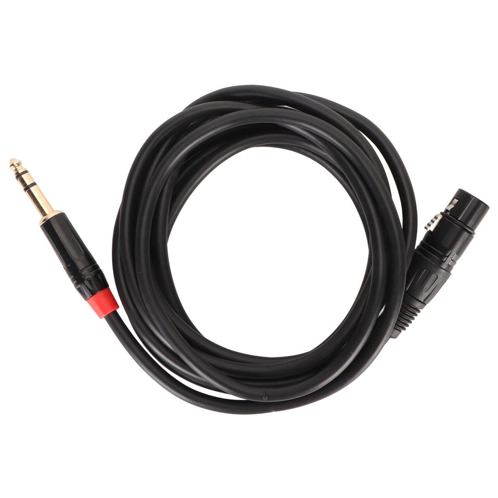 XLR Female to 14 Inch 6.35mm Cable Professional Plug and Play 20 AWG OFC Core Microphone Cable