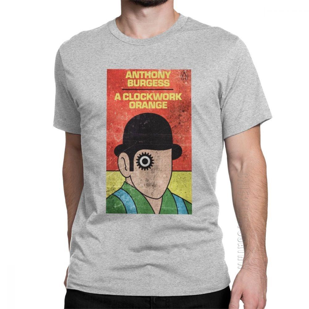 Modne Koszulki A Clockwork Orange Męskie Bawełniane Koszulki Kubrick Alex Burgess Droogs Anthony Mleko Filmowe Koszulki z Krótkim Rękawem dla Dorosłych