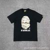 Mens Streetwear Oversized Cotton Tee With Camo Shark Ape Graphic Print Casual T-Shirt