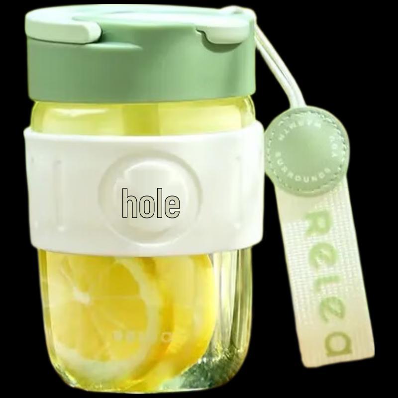 RELEA High Borosilicate Portable Glass Tea Cup