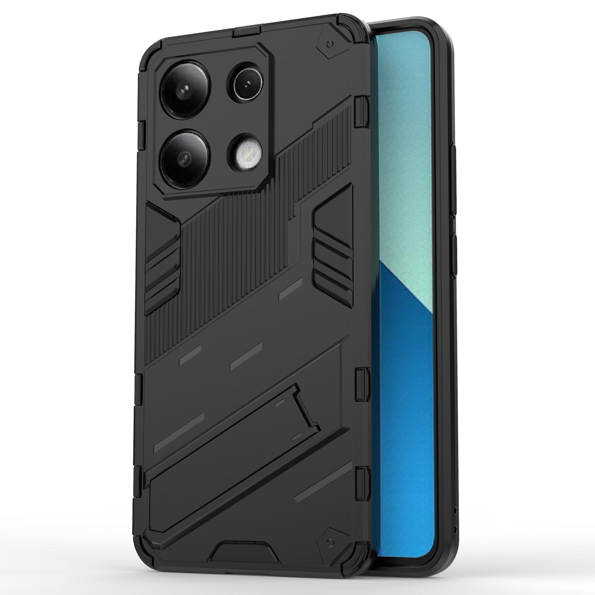 

Для Xiaomi Redmi Note 13 4G Чехол для телефона Kickstand PC+TPU Защитная задняя крышка с защитой от падений A