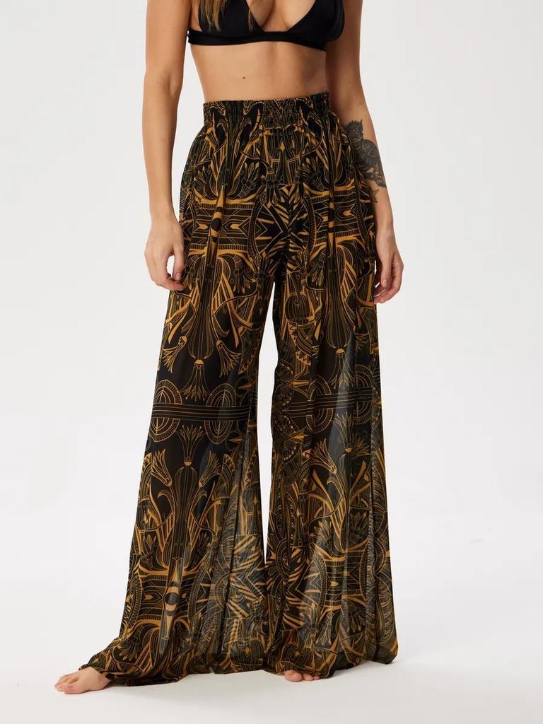 Women's Sun-Proof Mesh High-Waisted Chiffon Casual Pants