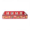 Hand-Painted Wooden Serving Tray | Decorative Storage & Vanity Tray, Desk Organizer, Indian Folk Art Home Gift