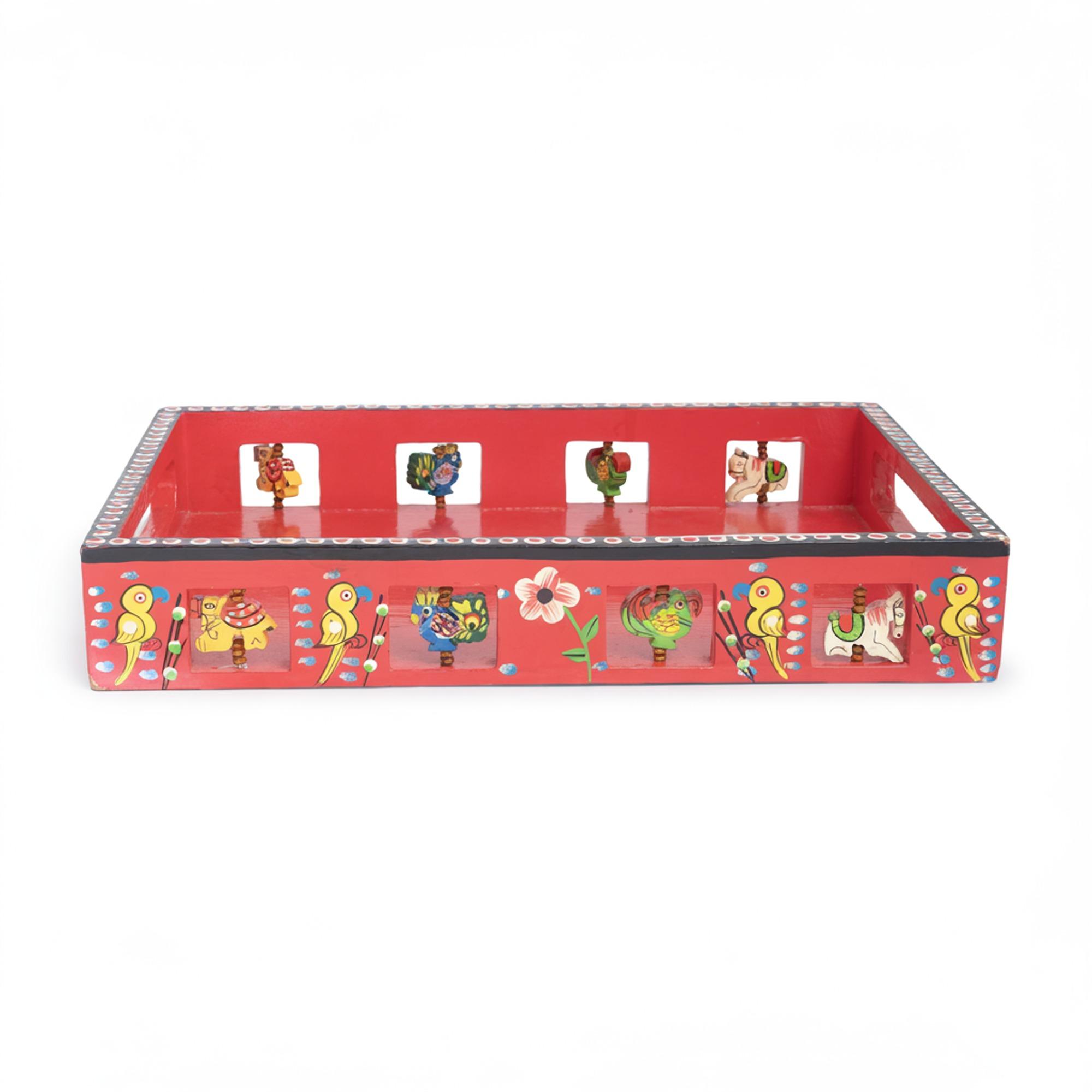 Handpainted Wooden Storage Tray